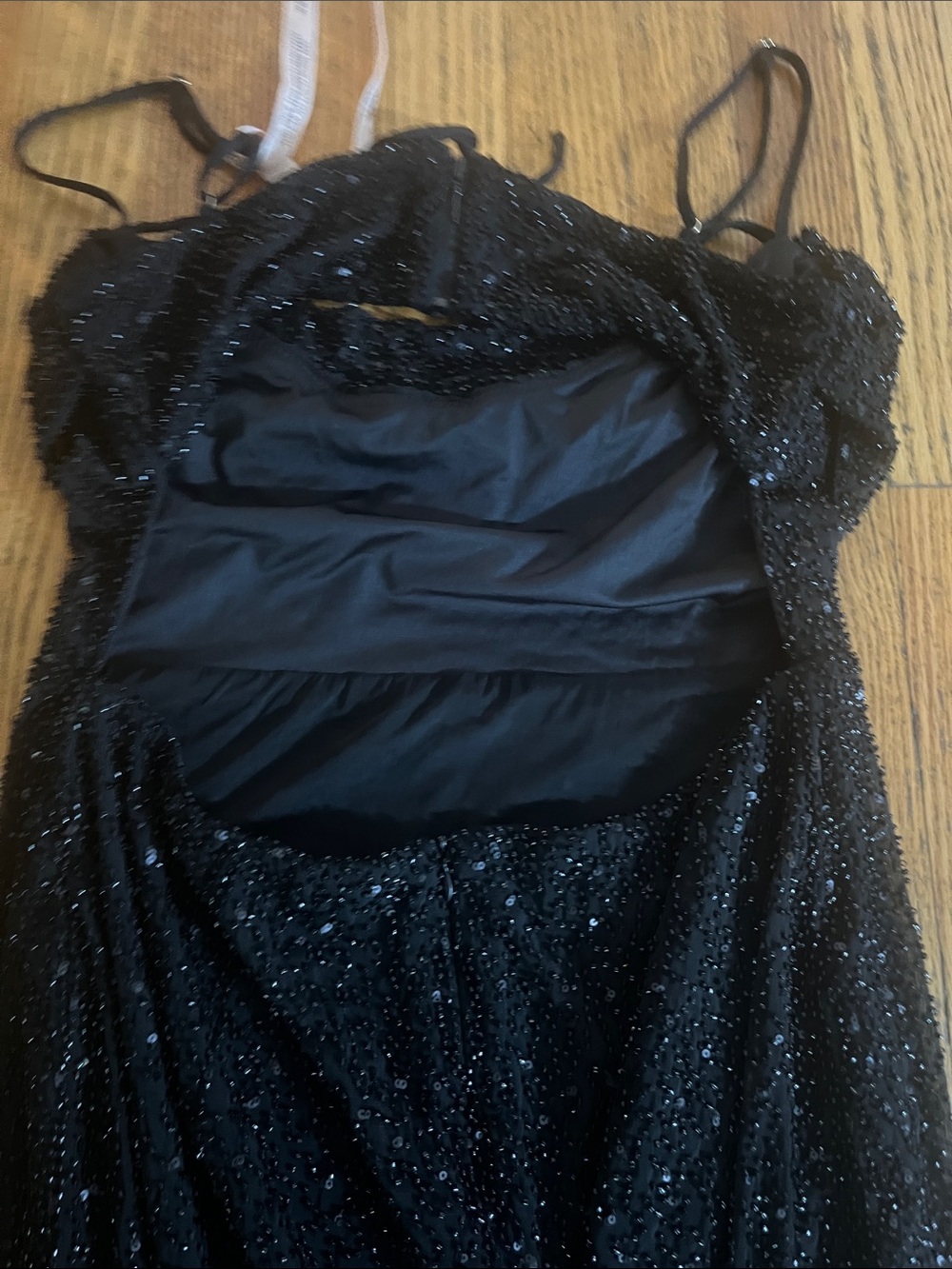 Oh Polly Monte Carlo Embellished Cowl Neck Maxi Dress in Black Sz US 12 - Picture 6 of 9